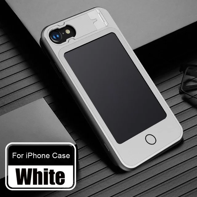ЖК-чехол для рукописной доски для iphone 8, 8 plus, 7, 7 plus, 6s, 6 plus, силиконовый бампер с ПК, чехол для телефона в подарок - Цвет: white