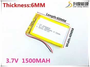 

1pcs/lot 604060 3.7 V lithium polymer battery 1500 mah DIY mobile emergency power charging treasure battery