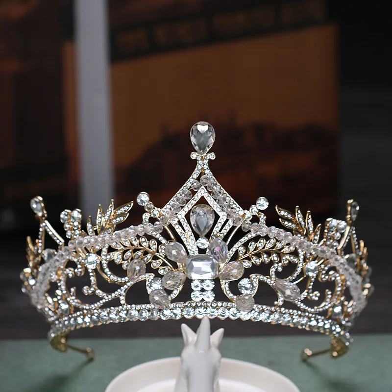 Charm Rhinestone Zircon Crown Bridal Tiara Crystal CZ Diadem For Bride Princess Pageant Wedding Hair Accessories (3)