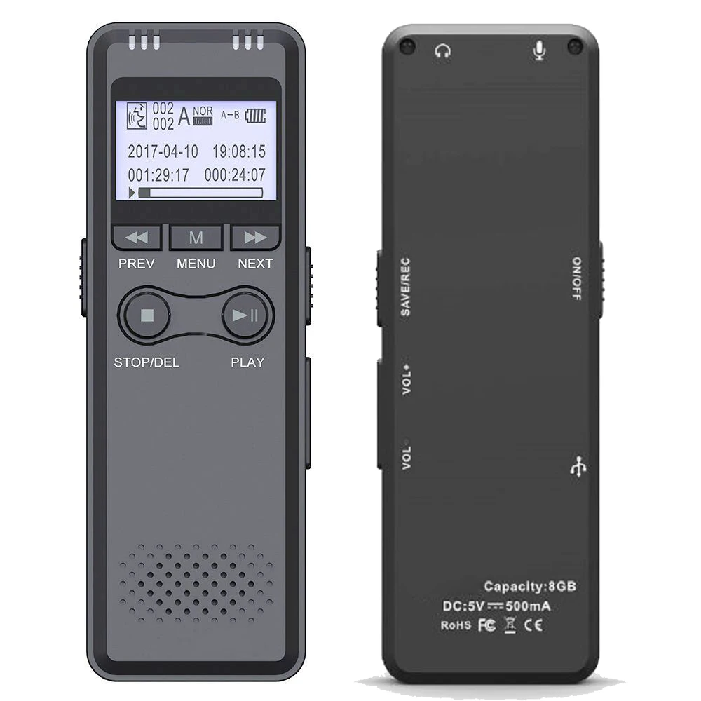8GB Professional Voice Recorder MP3 Player Recording Pen Voice