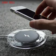 Сара Нелл QI Беспроводной Зарядное устройство с украшением в виде кристаллов Беспроводной Зарядное устройство база для iphone 8/8 plus X samsung S8 S7 край Беспроводной Зарядное устройство передатчик