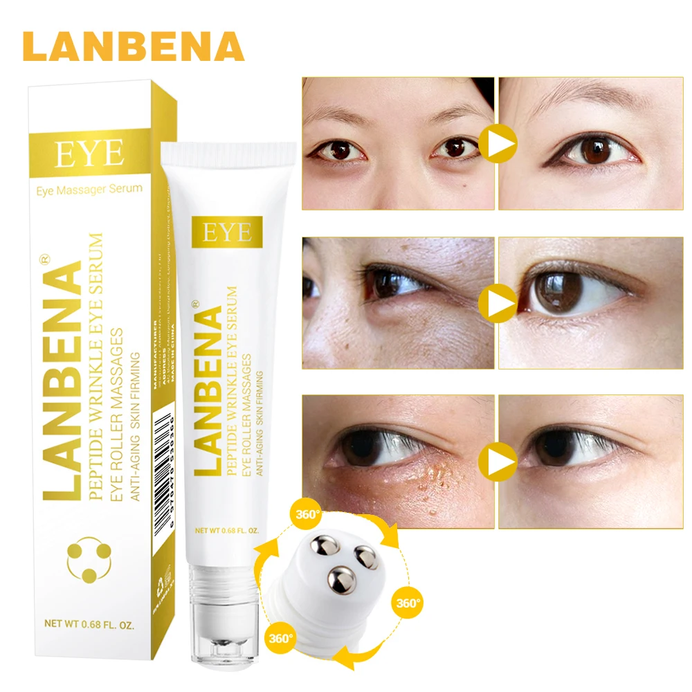 

Skin Care Anti-Wrinkle Puffiness Serum Remover Dark Circles Hyaluronic Acid activating Eye Serum Essence Moisturizer BY LANBENA