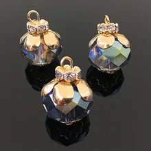 Ювелирные изделия сплав инкрустированные стеклянные Разноцветные Стеклянные Подвески Аксессуары для волос DIY ювелирные аксессуары
