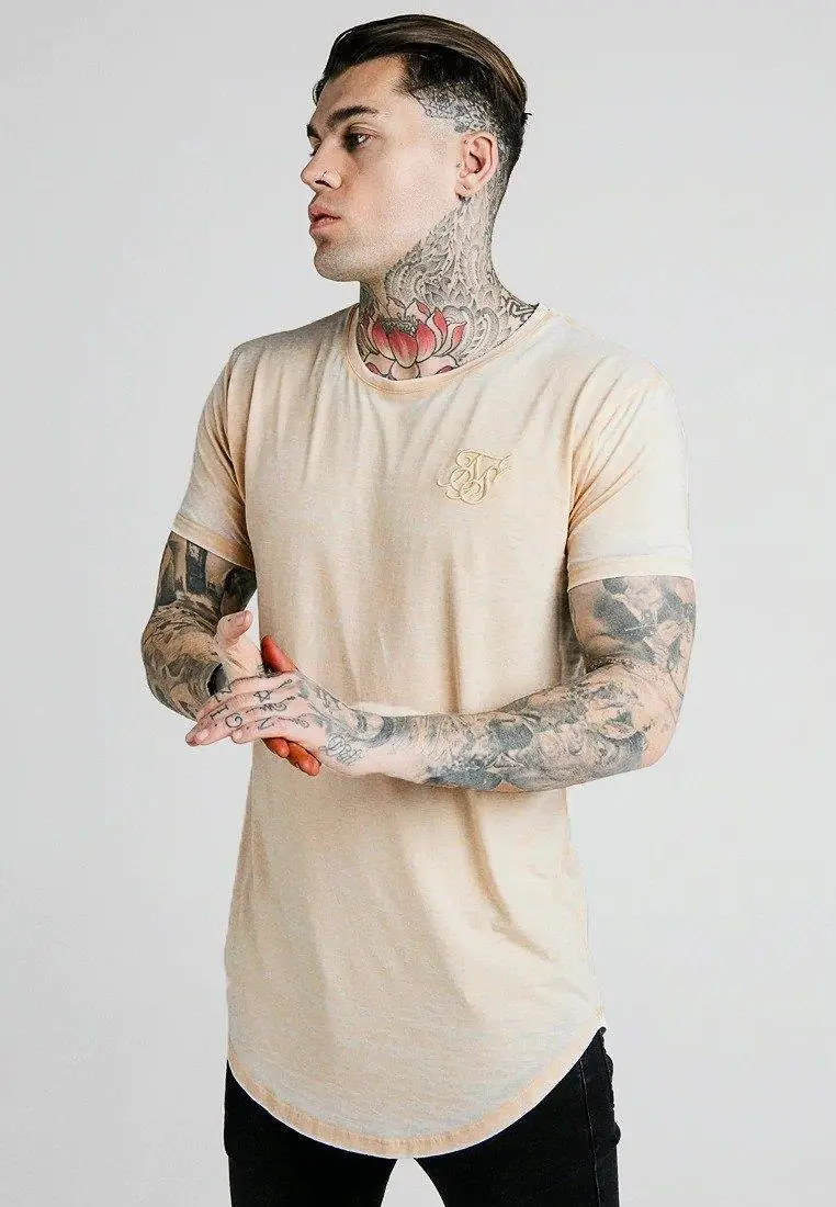 Футболка с принтом и рукавами дыни SikSilk