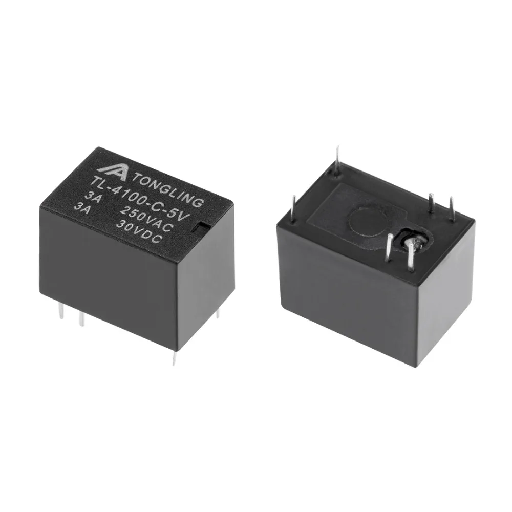 UXCELL 10 шт реле TL 4100 C 5V DC Катушка DPST 6 Pin PCB электромагнитное питания для электронного