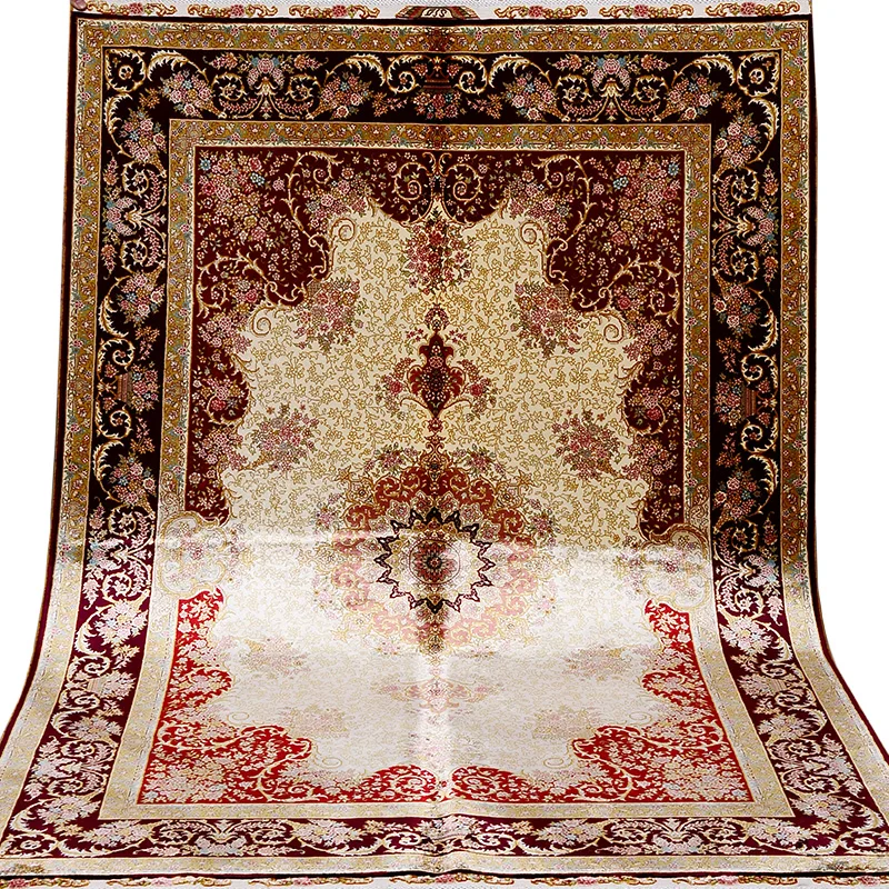 FangCun 4'x6' антикварный ковер ручной работы, персидский шелковый ковер для гостиной и офиса