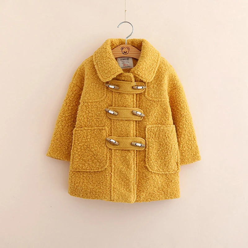 

Candy Color jacket for Winter Quality Warm Elegant kids Coat Fall Overcoats Children's Clothing Girls Woolen Coat Warm Elegant