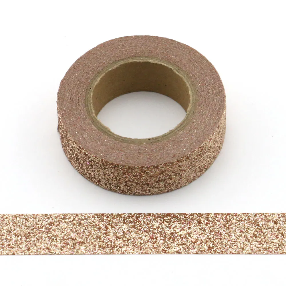 

1 roll Glitter Washi Masking Tape ,Great for DIY Decor Scrapbooking Sticker Masking Paper Decoration Tape Adhesive School Supp