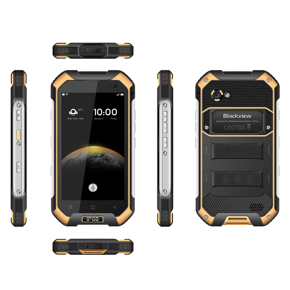 Blackview BV6000 Smartphone IP68 Waterproof 4.7 inch Screen 4G Cell Phone MTK6755 Octa Core 3G RAM 32G ROM 13.0MP Mobile Phone
