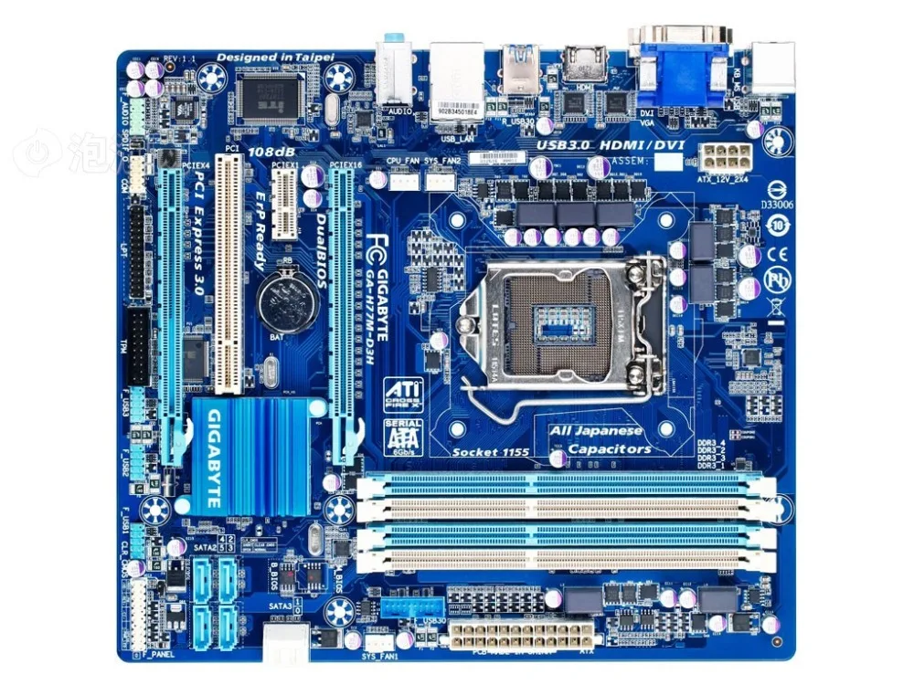 

Original For Gigabyte GA-H77M-D3H Desktop Motherboard H77M-D3H H77 LGA 1155 i3 i5 i7 DDR3 32G SATA3 Micro-ATX 100% Fully Test