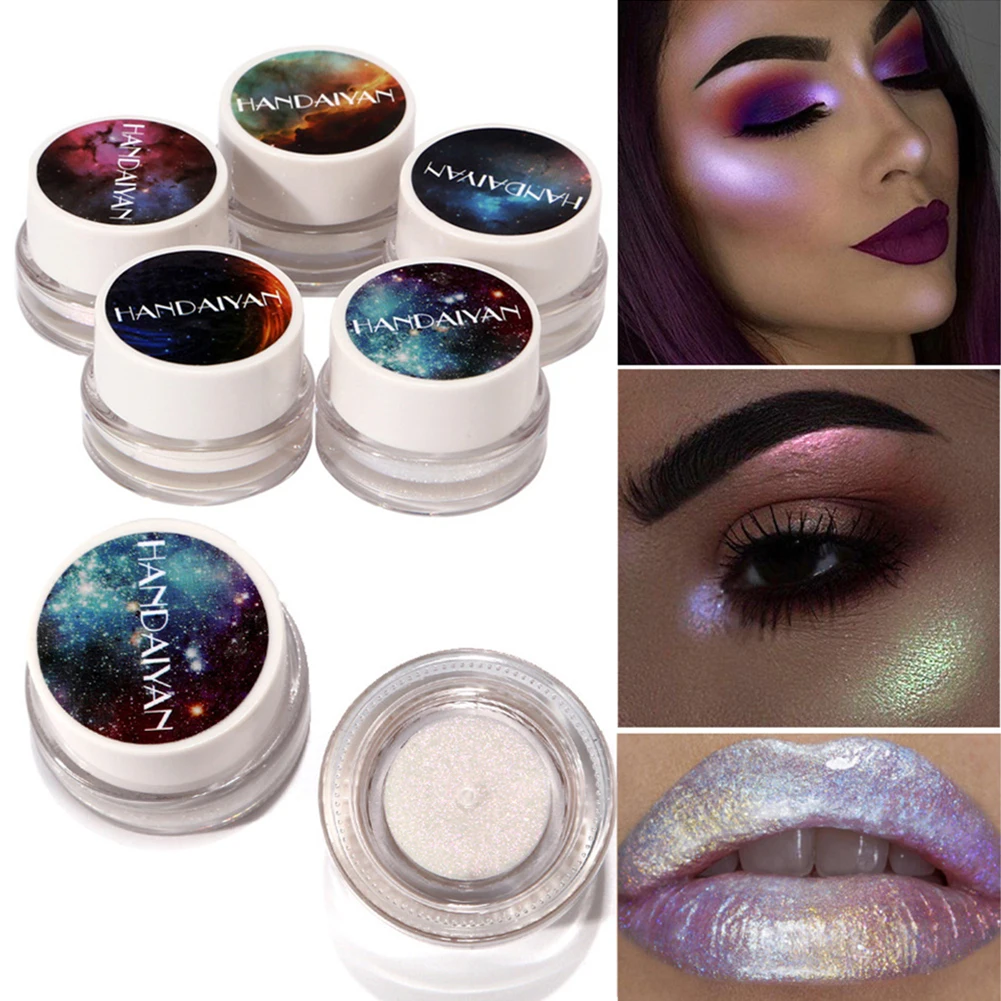 Lady Makeup Highlighter Glitter Metallic Shimmer Eyeshadow Cream Beauty