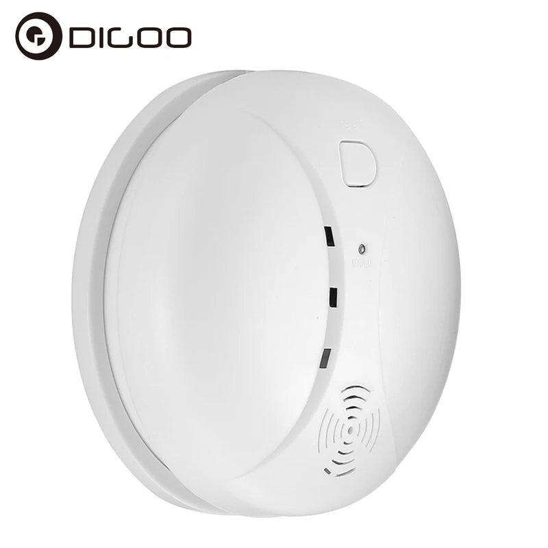 

Digoo DG-HOSA Smart 433MHz Wireless Smoke Detector Fi re Alarm Sensor for Home Security Guarding Alarm Systems Two Grade