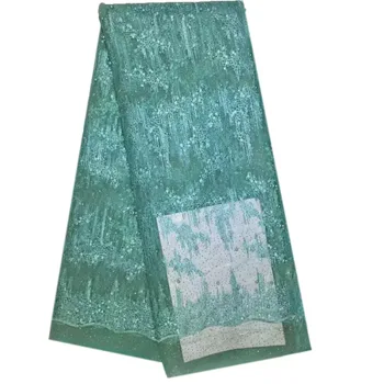 

Heave stones and beads african fabric 2018 nigerian lace fabrics high quality embroidered tulle fabric for dress A931-1