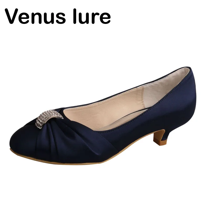 Venus lure/женские свадебные туфли ручной работы на низком каблуке с закрытым носком