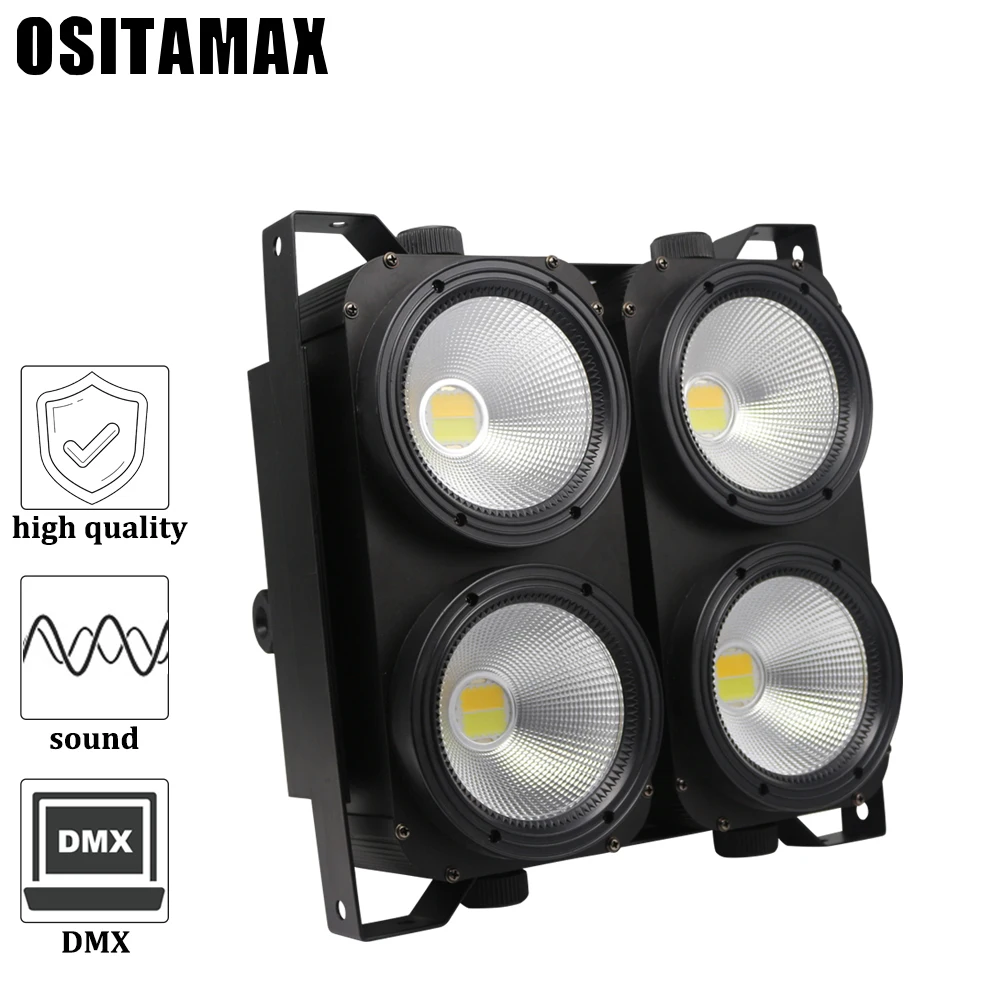

Stage light 4PCS 100W COB single color+RGB Led Audience Disco Wash Light