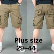 Летние Молодежные свободные рабочие штаны пять мужских брюк для отдыха с карманами прямые пять штанов плюс размер 29-44