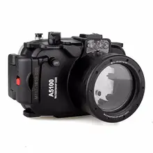 Meikon 40 м 130 футов чехол для подводной камеры для sony A5100 16-50 мм объектив камеры, водонепроницаемый чехол для камеры для sony A5100