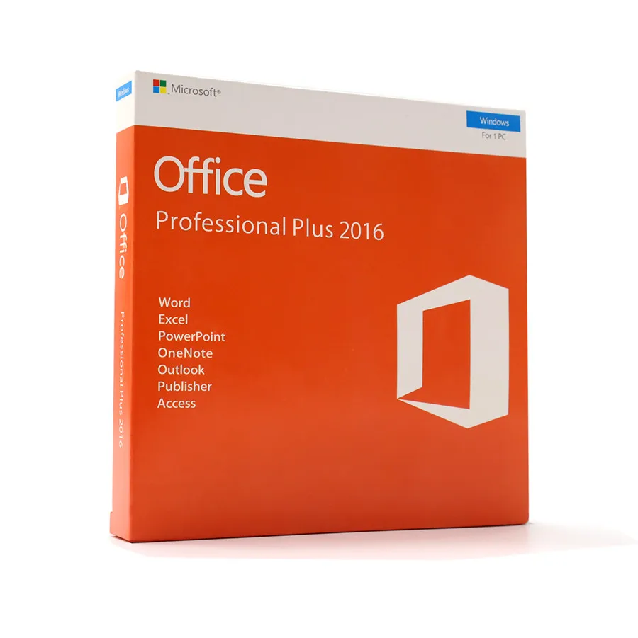 Microsoft Office Professional Plus для Windows PC Розничная торговля в штучной упаковке ключ карта внутри с DVD