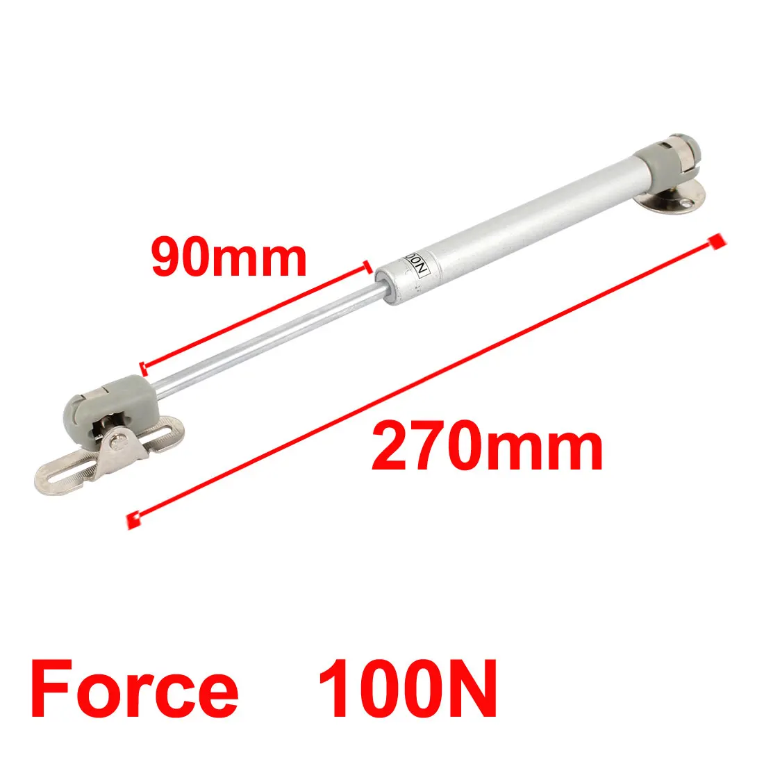 

UXCELL 270Mm Long 100N Force Lift Support Rod Ball Joint Arm Gas Spring W Bracket Plate