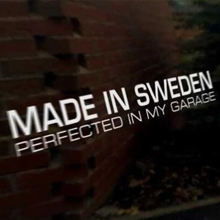 30x8cm Made in Sweden perfect in garage Car Stickers PVC