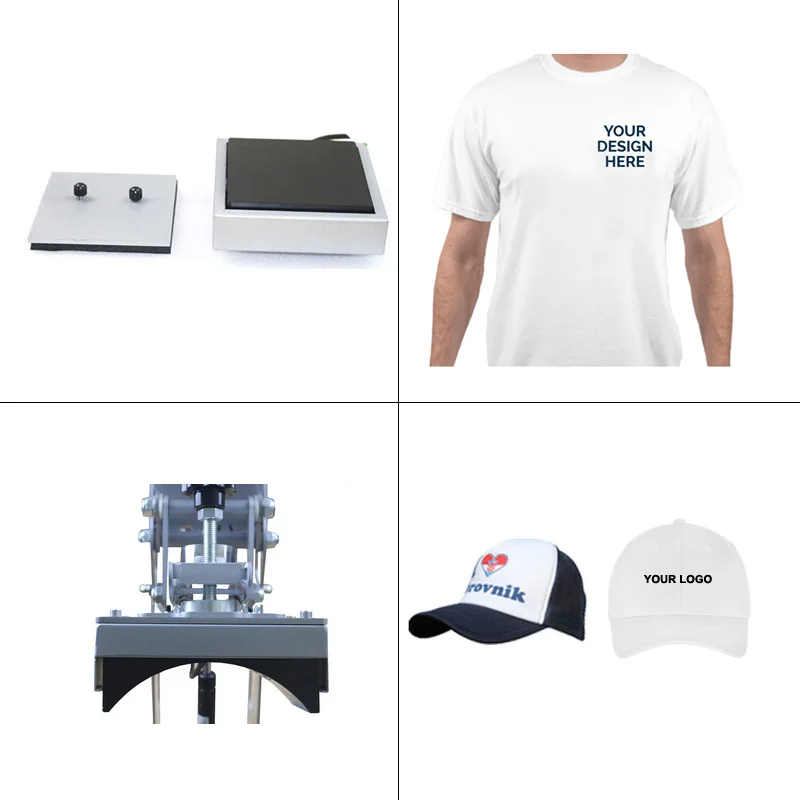  8cmx14cm Heavy Manual Semi Auto Hat/Lable 2 in 1 Digital Clamshell Baseball Cap Heat Press Transfer