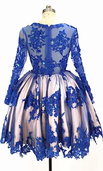 Выпускные платья из двух частей королевские синие Бальные платья коктейльное платье с вышивкой бисером вечерние платья Короткие вечерние платья ope