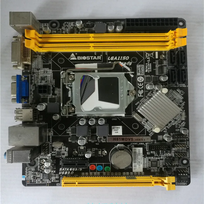 

H81 1150 Motherboard used original for Biostar H81MDV5 LGA 1150 DDR3 mainboard