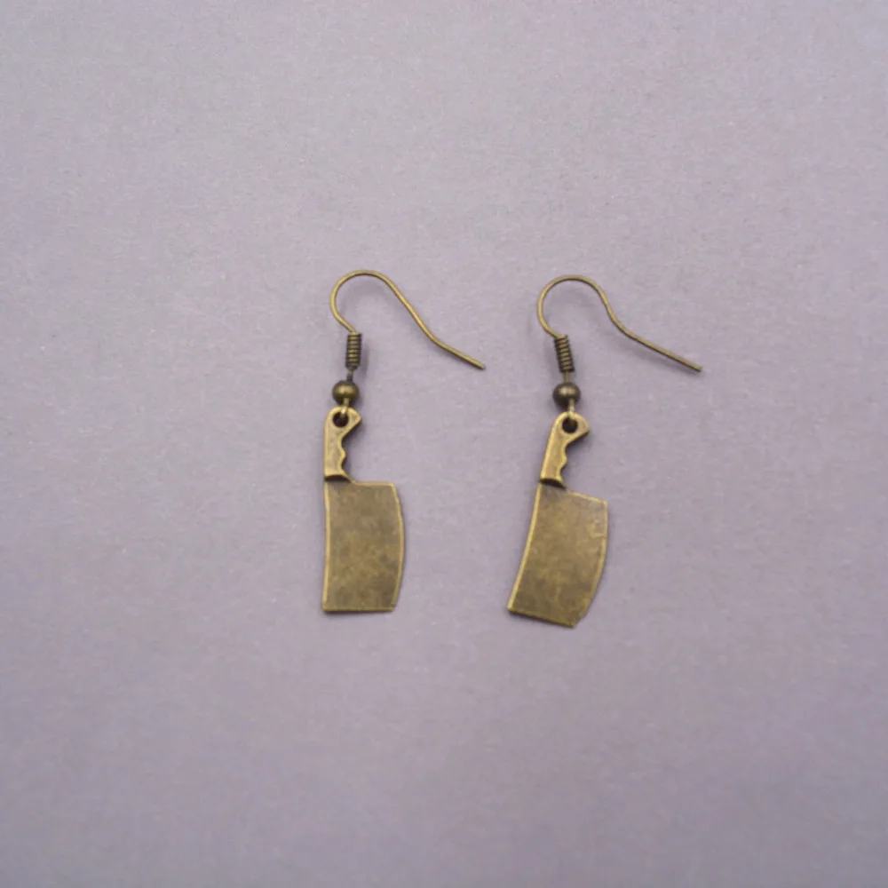 

1pair Vintage Handmade Simple Fashion Design punk knife style Kitchen knife Earrings Drop Earrings drop shipping