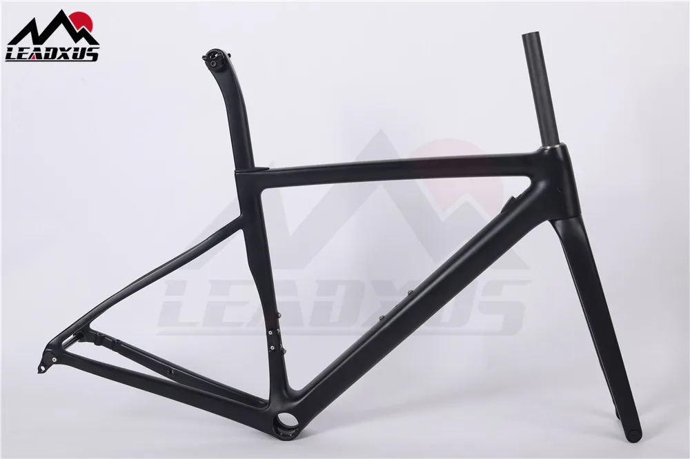 LEADXUS CLA550X ультра легкий диск тормозной углеродный шоссейный велосипед рама T1000 из углеродного волокна, шоссейный велосипед рама 44/49/52/54/56/58 см - Цвет: 58cm glossy