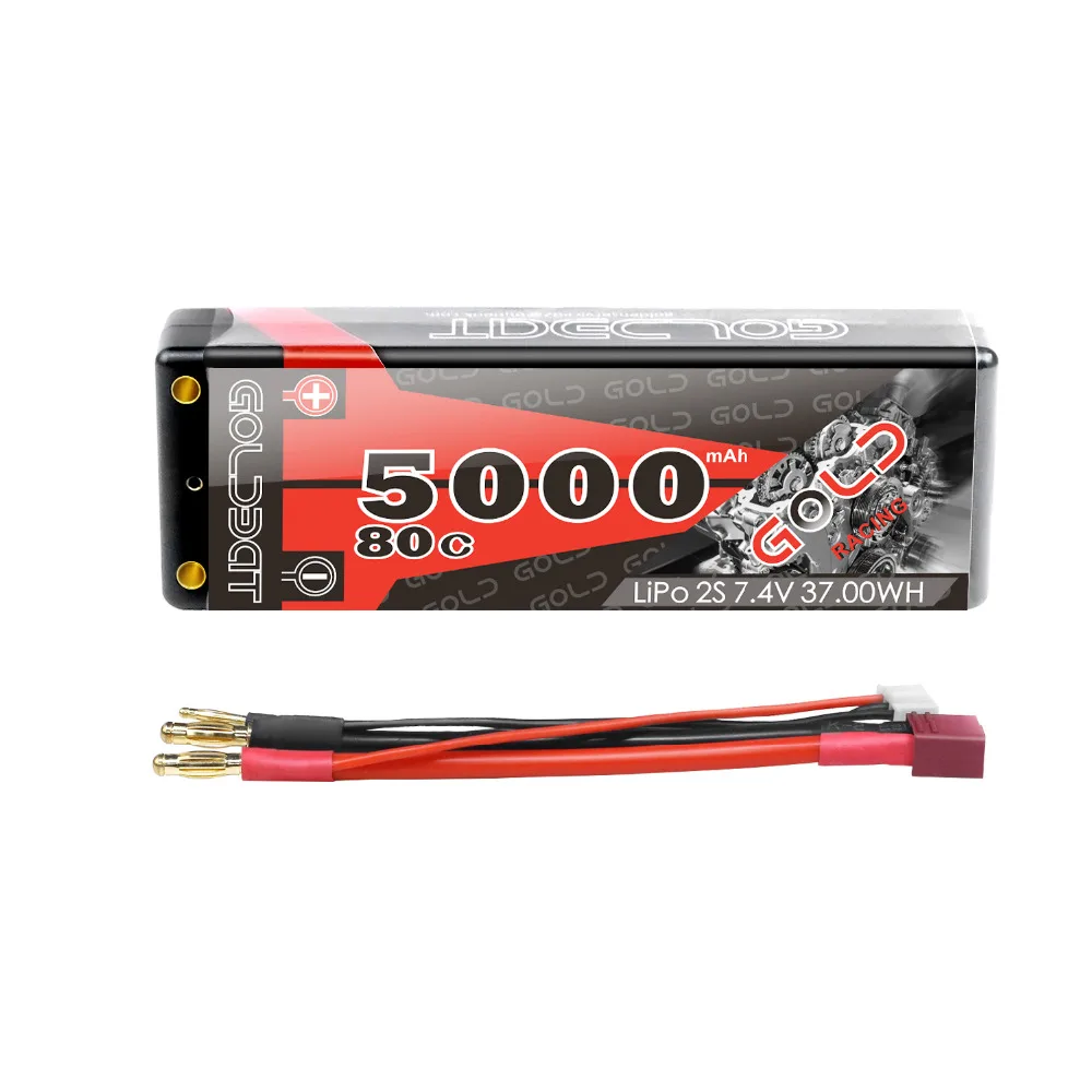 GOLDBAT 7,4 V lipo батарея 5000mAh RC Car 80C батарея lipo 7,4 V перезаряжаемая батарея для RC автомобиля лодки грузовика рокот с Deans T вилкой