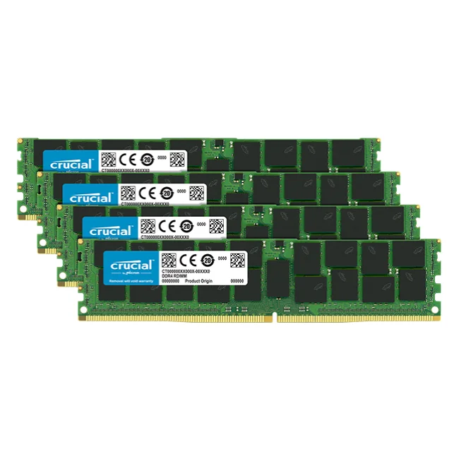 Решающее значение 64 ГБ (4x16 GB) DDR4-2666 RDIMM 4x16 GB DDR4 2666 МГц 288-pin DIMM зеленый | Компьютеры и