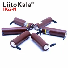 Liitokala hg2 bateria de 18650 3000mah, 1-20 peças, descarga de 3.6v, 20a, descarga de alta potência dedicada, imperdível diy nicke,