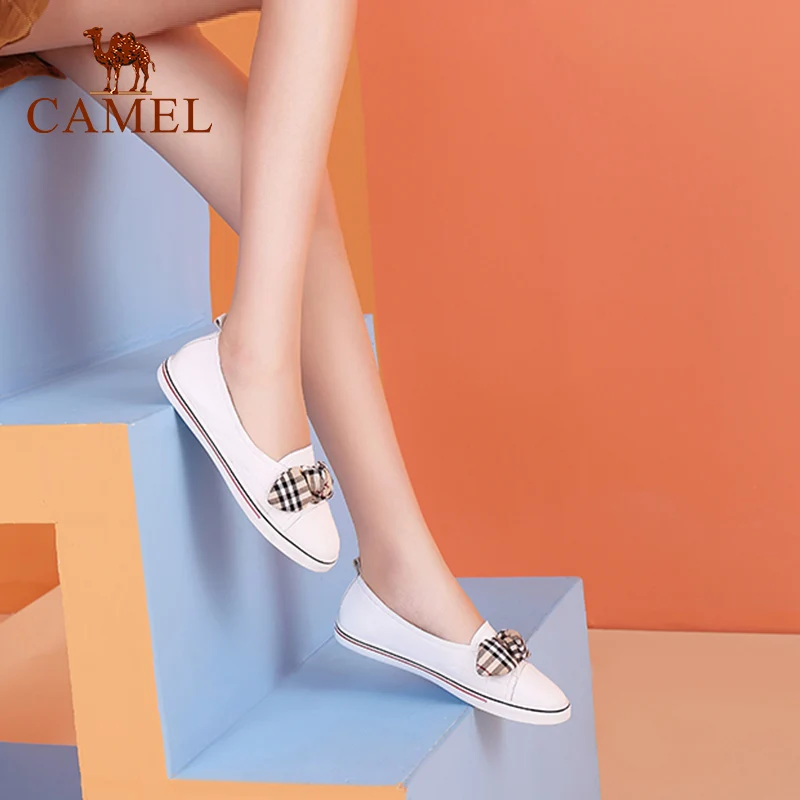 CAMEL/женские весенние новые повседневные белые туфли женские из натуральной кожи