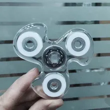 Tri Spinner Transparent Hand Spinner Crystal Plastic EDC Finger Toy Autism Relief Anxiety Stress Toys Color