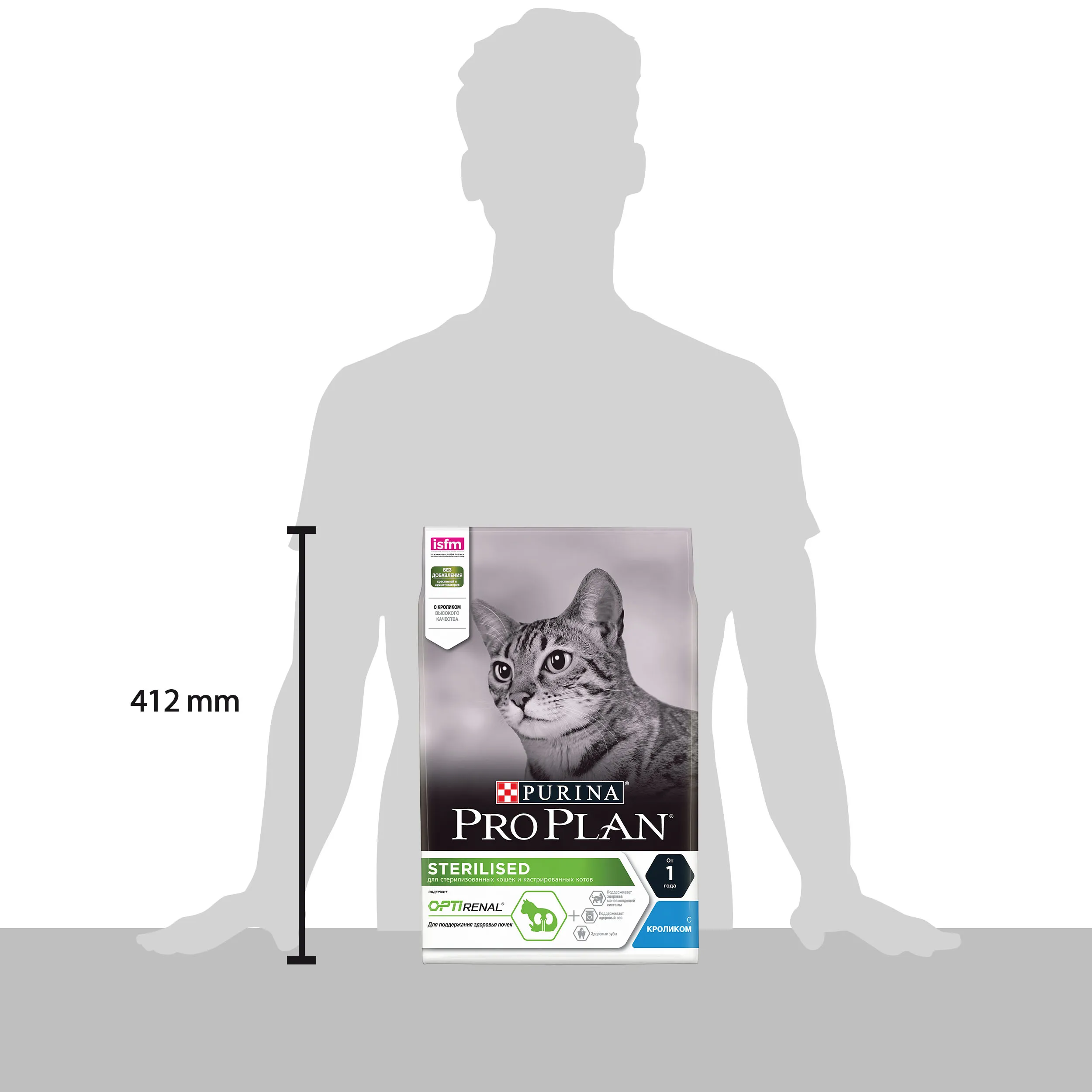 Набор сухой корм Purina Pro Plan для стерилизованных кошек и кастрированных котов, с кроликом, 4 пакета по 3 кг