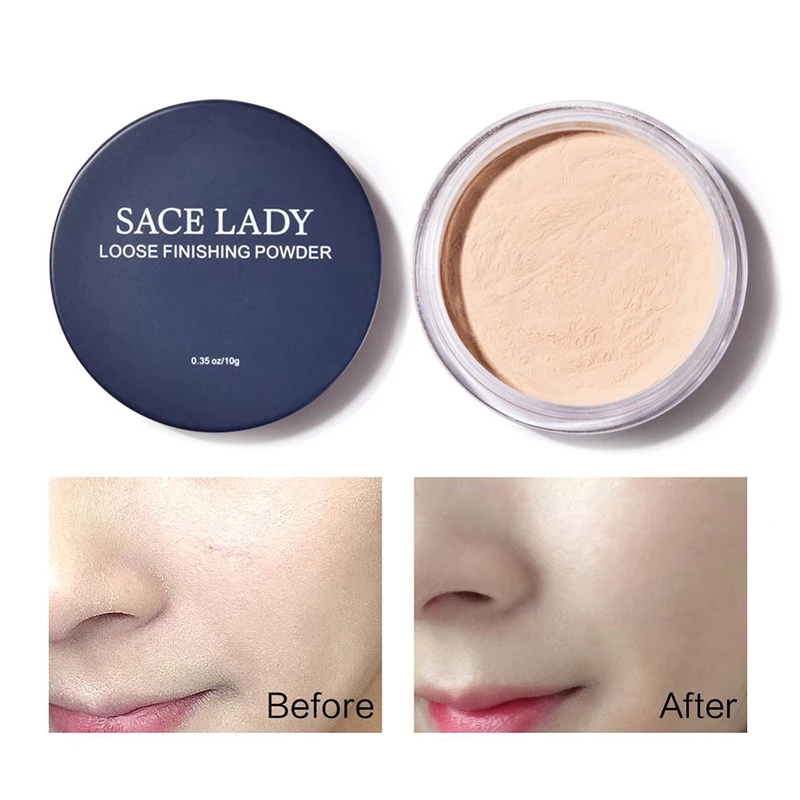 

SACE LADY Loose Highlighter Powder 3 Colors Matte Finish Setting Powder mineral makeup Compact fond de teint Loose Powder TSLM1