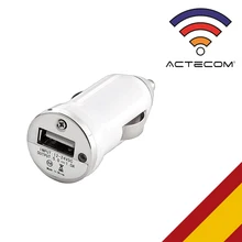 ACTECOM CARGADOR COCHE USB MECHERO BLANCO PARA Teléfonos MOVILES GPS TABLETAS UNIVERSAL PARA SAMSUNG IPHONE XIAOMI HUAWEI.