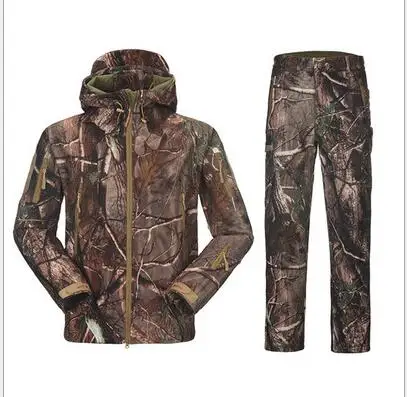 Мужская охотничья одежда куртки+ брюки для охоты на открытом воздухе Камуфляж Мультикам для охоты армии США военный тактический Костюм - Цвет: 12