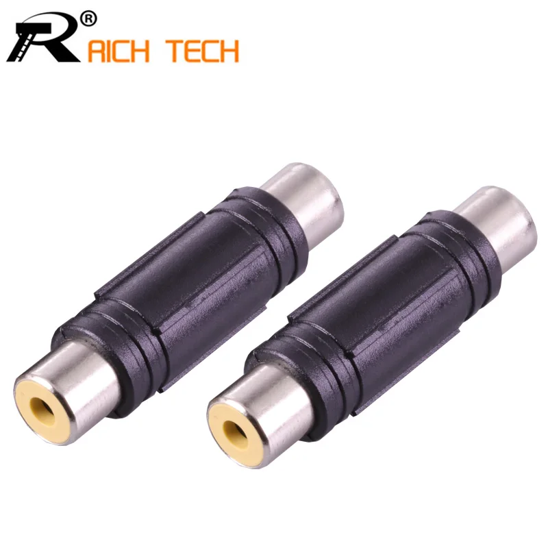 

3Pcs RCA Jack Jack Straight Connector Long Size(L=41MM) RCA Female Socket Adapter Extension Cable Connecteur