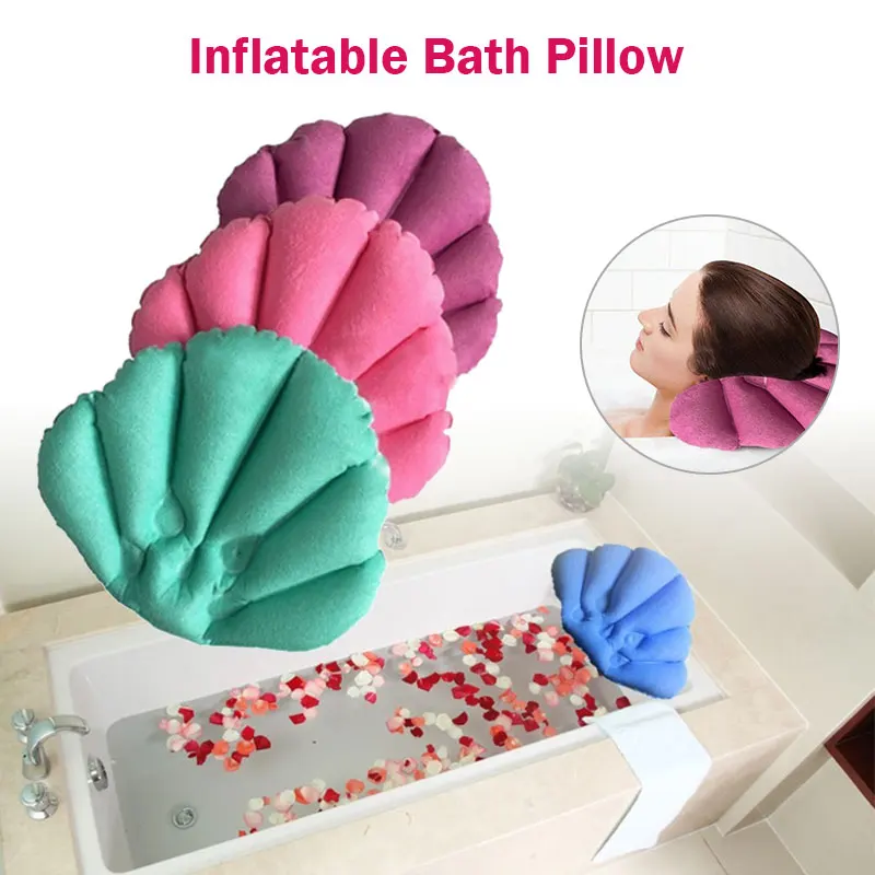 Ванная надувная Ванна спа-подушка голова назад Шея подушка ванна расслабляющий подушка для ванны Аксессуары для ванной комнаты случайный цвет