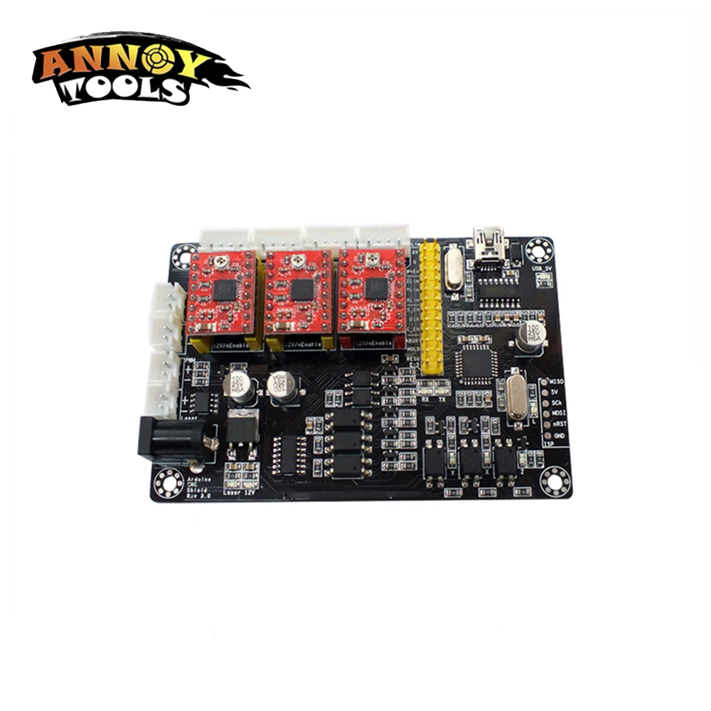 

Free Shipping 1PC ANNOYTOOLS 3axis DC Stepper Motor Drive Controller Board Module CNC control system for laser engraving machine