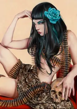 

High quality Oil painting Canvas Reproductions QUEEN OF THE LAND by Brian M.Viveros Painting hand painted