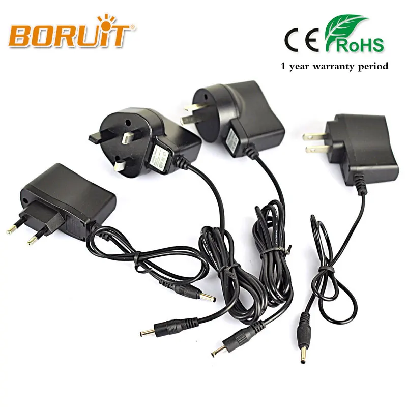 BORUIT 4.2V EU/AU/US Plug Charger Cable For LED Headlamp Headlight
