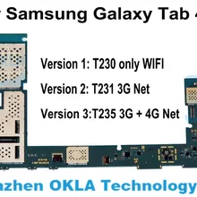 1 шт. б/у для samsung Galaxy Tab 4 7,0 T230 T231 T235 2G ram 16G rom Материнская плата замена логической платы