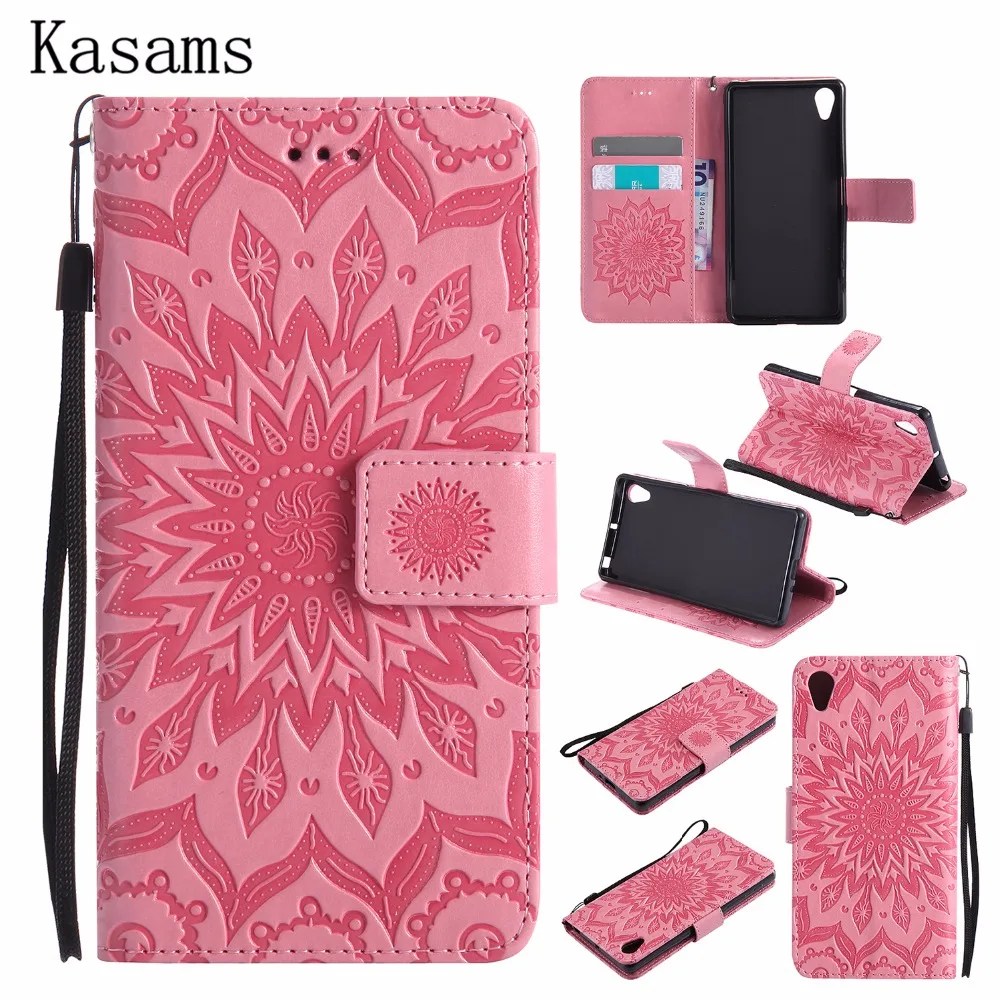 

3D Sunflower For Sony Xperia X Performace F8132 PU Leather Case Wallet Stand Flip Cover Phone Shell For Sony X F512 F5121 Fundas