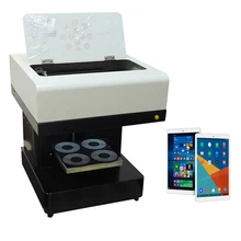 4 cups printing Latte Art Printing Machine /Selfie Coffee Printer for pizza coffee milktea with tablet and edible ink Free