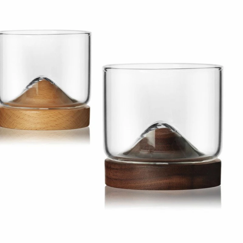 Французский Стиль уникальный дизайн Hill сжигание горного хрусталя Spiegelau стакан для виски с деревянной подложка под посуду винный бокал для ликера и надписью «XO» и чашки