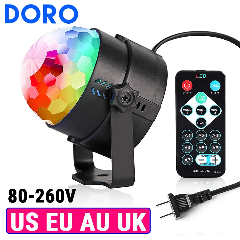 

Sound activated party holiday lights Remote Control Dj Disco Ball Party Lights colorful Christmas wedding strobe effect lighting
