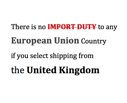 There is no IMPORT DUTY to any