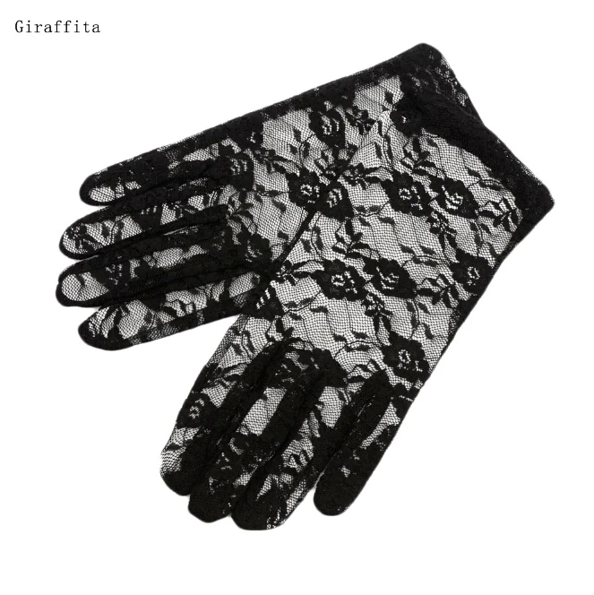 1 пара высококачественных солнцезащитных аксессуаров кружевные открытые перчатки нежные кружевные жаккардовые кружевные перчатки с узором